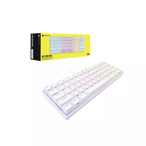 CORSAIR K65 RGB MINI 60% CHERRY MX MECHANICAL GAMING KEYBOARD RED-WHITE-gallery-2