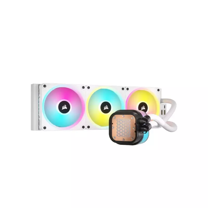 CORSAIR ICUE LINK H150I RGB ALL IN ONE LIQUID WHITE CPU COOLER-gallery-1