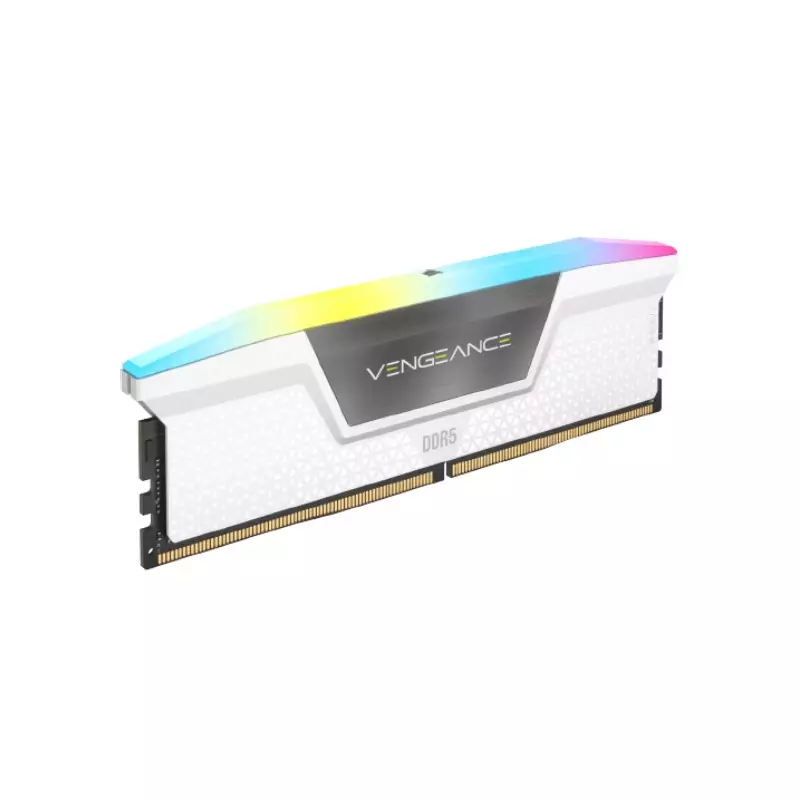 CORSAIR VENGEANCE RGB 32GB (2x16GB) 6000MHZ DDR5 DESKTOP RAM (WHITE)-gallery-1