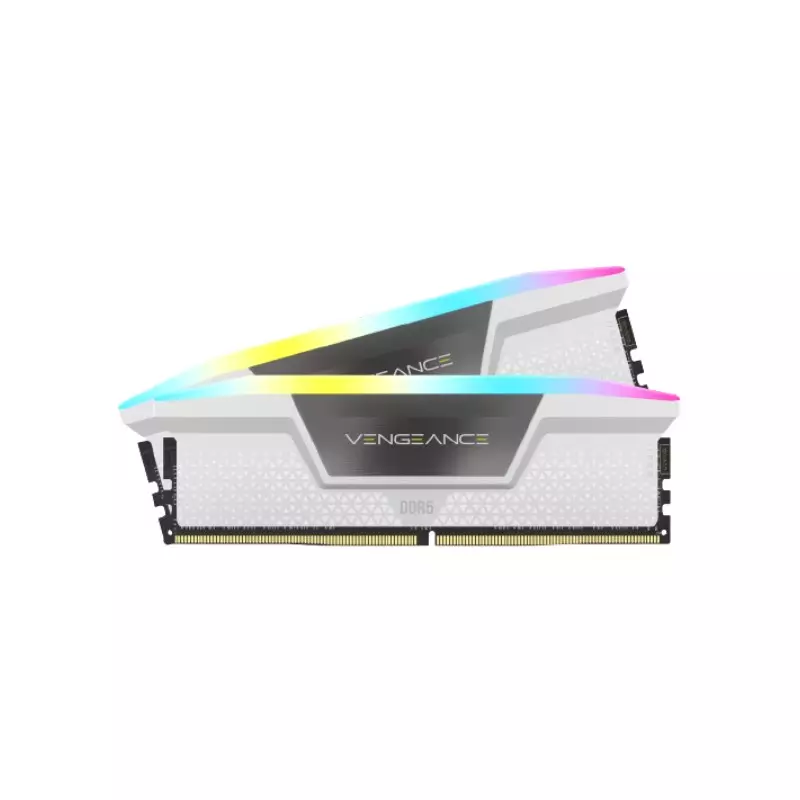 CORSAIR VENGEANCE RGB 32GB (2x16GB) 6000MHZ DDR5 DESKTOP RAM (WHITE)-gallery-2