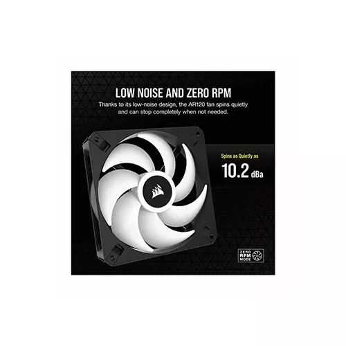 CORSAIR ICUE AR120 Digital ARGB PWM 120mm Black Single Case Fan-gallery-1