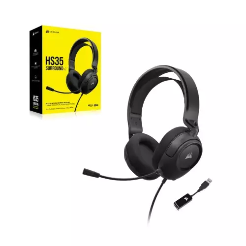 Corsair HS35 v2 Stereo Multiplatform Gaming Headset (Carbon)-gallery-1
