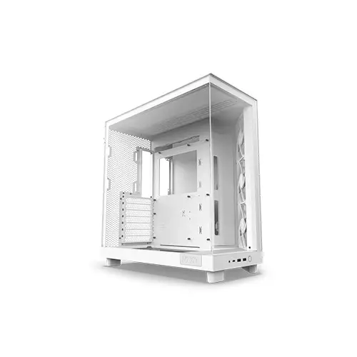 NZXT H6 Flow Compact Dual-Chamber Mid-Tower Airflow Case (White)-gallery-1