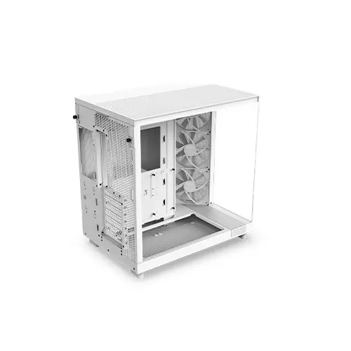 NZXT H6 Flow Compact Dual-Chamber Mid-Tower Airflow Case (White)-gallery-3