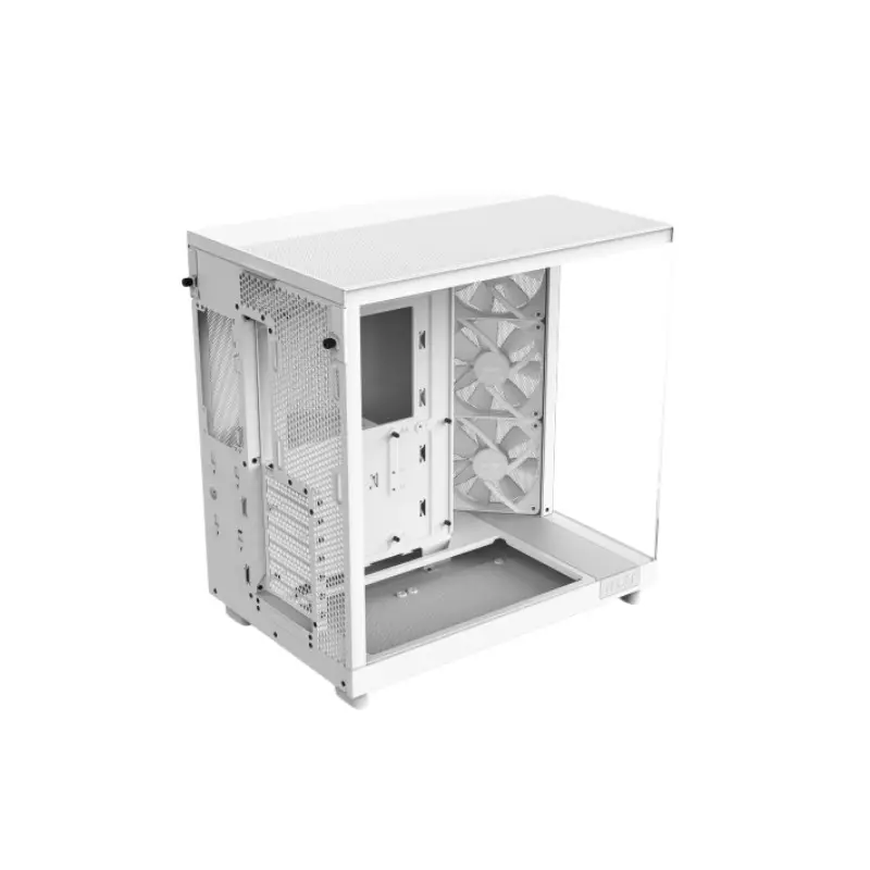 NZXT H6 Flow RGB Compact Dual-Chamber Mid-Tower Airflow Case (White)-gallery-3