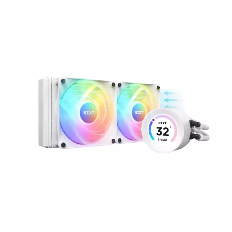 NZXT Kraken Elite 360mm RGB AIO CPU Liquid Cooler with LCD Display (White)-gallery-1