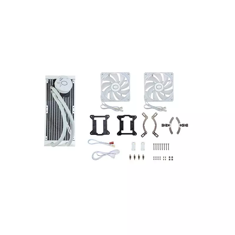 Cooler Master MasterLiquid 240L Core ARGB 240mm Liquid CPU Cooler (White)-gallery-4