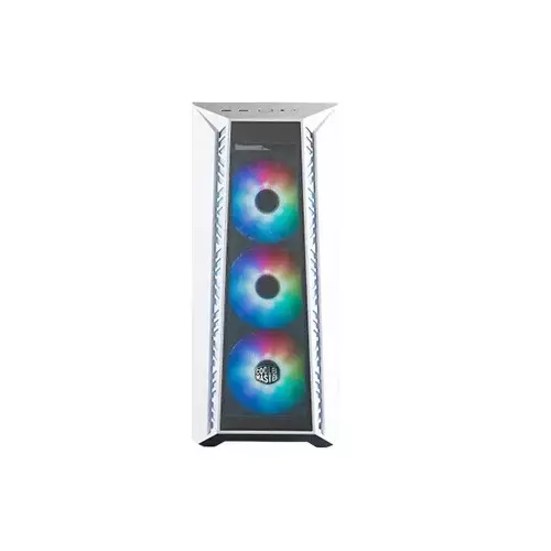 Cooler Master MasterBox 520 Mesh Mid Tower Micro ATX ARGB Gaming Case (White)-gallery-1