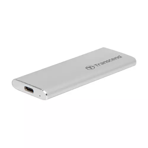 TRANSCEND ESD260C 500GB USB 3.1 GEN 2 TYPE-C SILVER PORTABLE SSD-gallery-1
