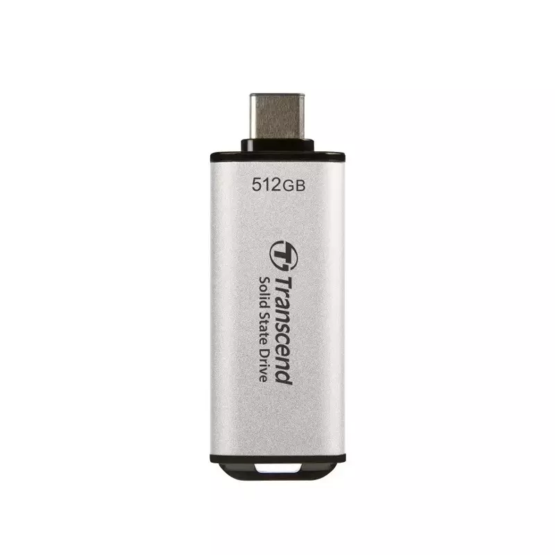 TRANSCEND 512GB ESD300S TYPE C SILVER PORTABLE SSD-gallery-1