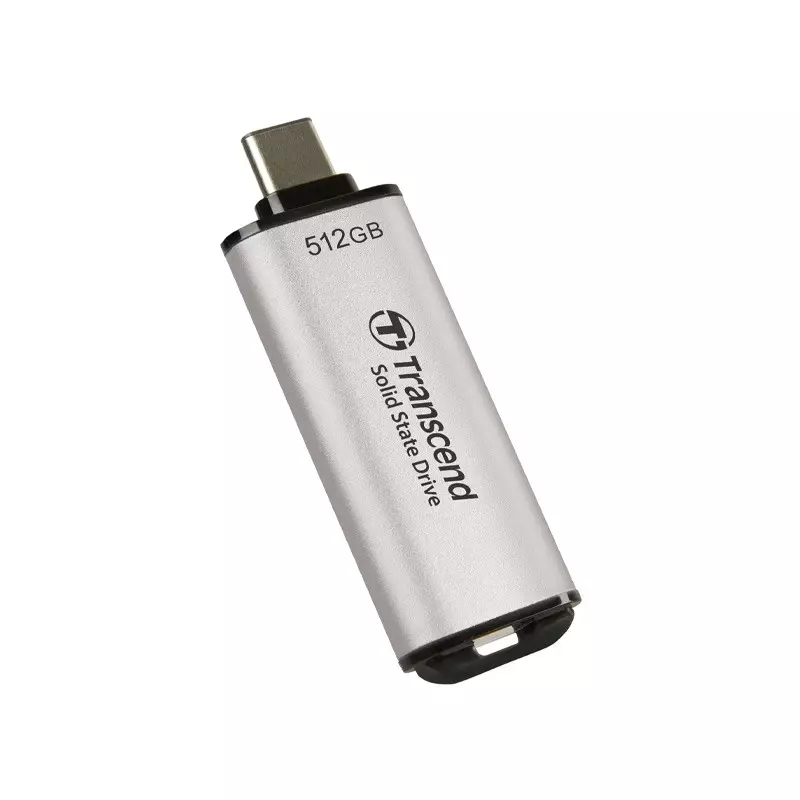 TRANSCEND 512GB ESD300S TYPE C SILVER PORTABLE SSD-gallery-2