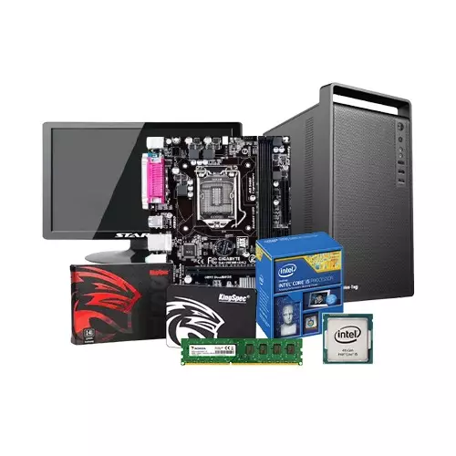 INTEL I5 4TH GEN H81M MOTHERBOARD 8GB RAM 256GB SSD DESKTOP WITH 19 INCH LED MONITOR
