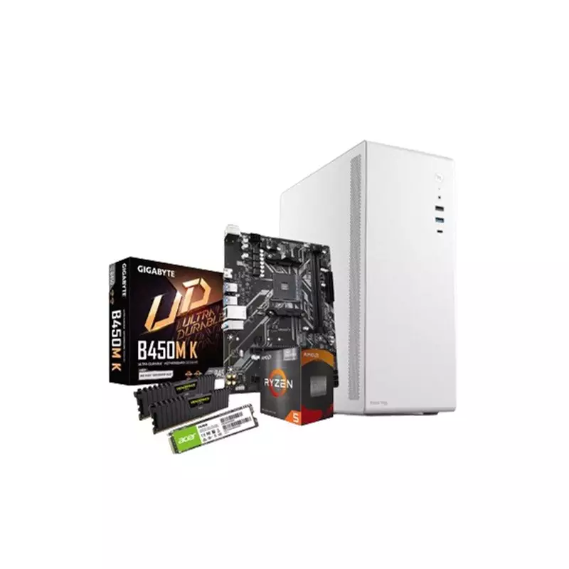 AMD RYZEN 5 5600G Gigabyte B450M K Motherboard 16GB RAM 256GB SSD Budget PC