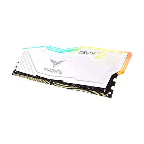 TEAM T-FORCE DELTA RGB WHITE 16GB 3200MHZ DDR4 GAMING DESKTOP RAM-gallery-1