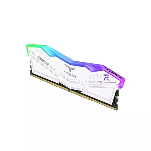 Team Delta RGB 64GB (2x32GB) DDR5 6000MHz CL38 Desktop RAM (White)-gallery-2