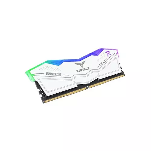 TEAM T-FORCE DELTA RGB 32GB (2x16GB) 6000MHz DDR5 CL30 White Gaming Desktop RAM-gallery-1