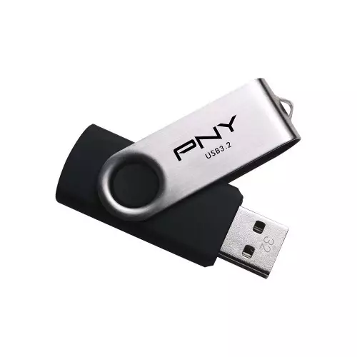 PNY TURBO ATTACHE R 64GB USB 3.2 360° METAL FLASH DRIVE-gallery-1