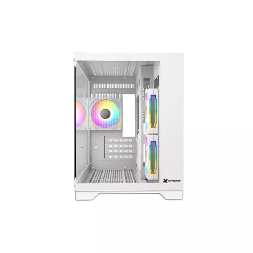 Xtreme 500W ARGB Mid Tower Micro-ATX White Case With 3 ARGB Fan-gallery-1