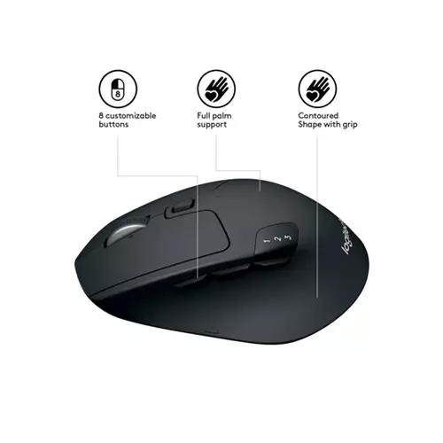 Logitech M720 TRIATHLON Multi Device Bluetooth Mouse-gallery-1