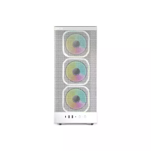 Value-Top AUNIX 81F4W ATX ARGB Gaming Case (White)-gallery-1