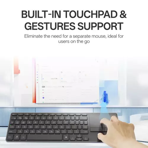 Rapoo E900T Portable Wireless Keyboard with Touchpad-gallery-1