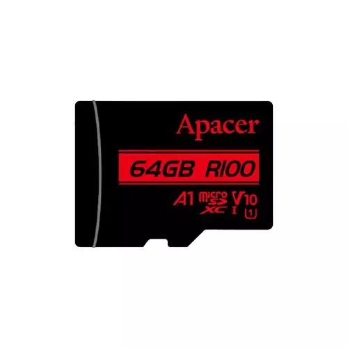 Apacer R100 64GB UHS-I U1 V10 Class10 MicroSDHC/SDXC Memory Card with Adapter-gallery-1
