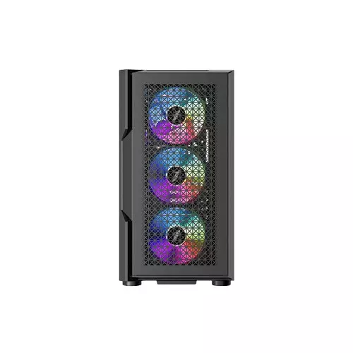 1STPLAYER T7 RGB Mid Tower ATX Gaming Desktop Case (Black)-gallery-2