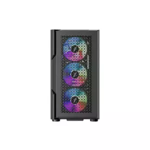 1STPLAYER T7 RGB Mid Tower ATX Gaming Desktop Case (Black)-gallery-2