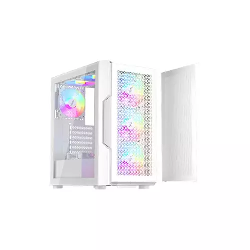 1STPLAYER T7 RGB Mid Tower ATX Gaming Desktop Case (White)-gallery-6