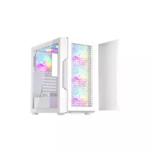 1STPLAYER T7 RGB Mid Tower ATX Gaming Desktop Case (White)-gallery-6