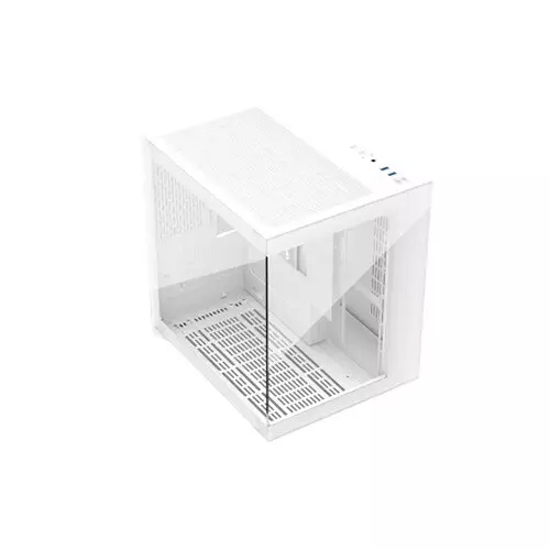 1st Player MV5-TP Mid Tower Micro-ATX Tempered Glass Transparent Gaming Case (White)-gallery-1