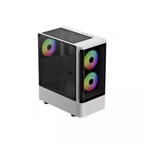 Gamdias TALOS E3 CG ARGB ATX Mid-Tower Gaming Casing (White)-gallery-1