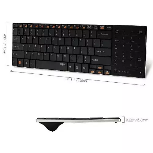Rapoo E9080 Wireless Touchpad Keyboard-gallery-1