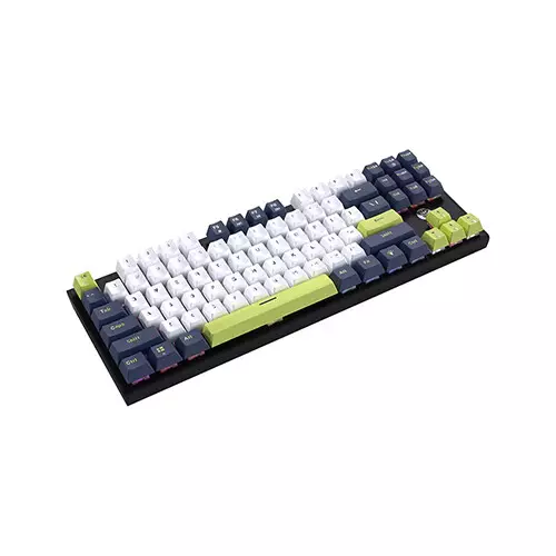 Fantech ATOM87S MK877S Blue Switch Mechanical Gaming Keyboard (White Blue)-gallery-1