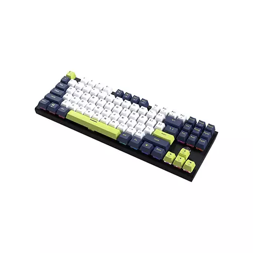 Fantech ATOM87S MK877S Blue Switch Mechanical Gaming Keyboard (White Blue)-gallery-2
