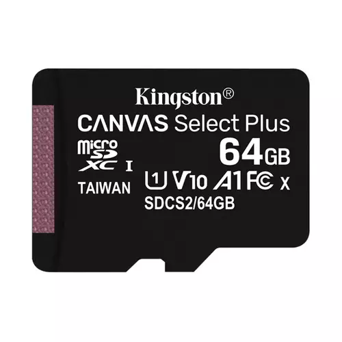 Kingston Canvas Select Plus 64GB UHS-I microSDXC Memory Card-gallery-1