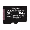 Kingston Canvas Select Plus 64GB UHS-I microSDXC Memory Card-gallery-1