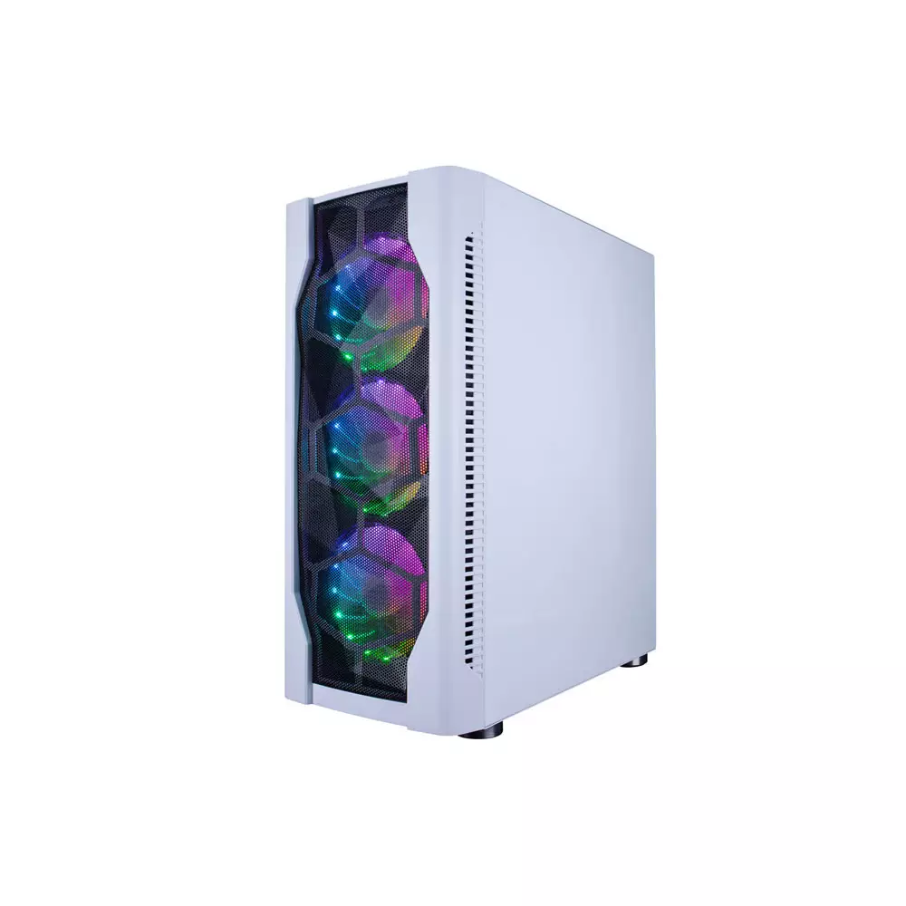 1ST PLAYER DK-D4 ATX GAMING CASE WITH 4 FANS (WHITE)-gallery-1