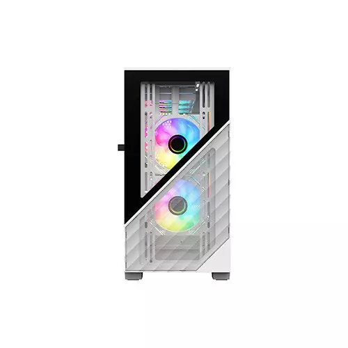 1STPLAYER D7 M-ATX RGB Gaming Case (White)-gallery-2