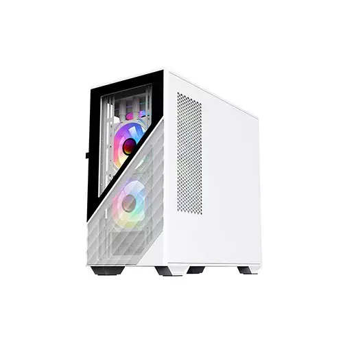 1STPLAYER D7 M-ATX RGB Gaming Case (White)-gallery-4