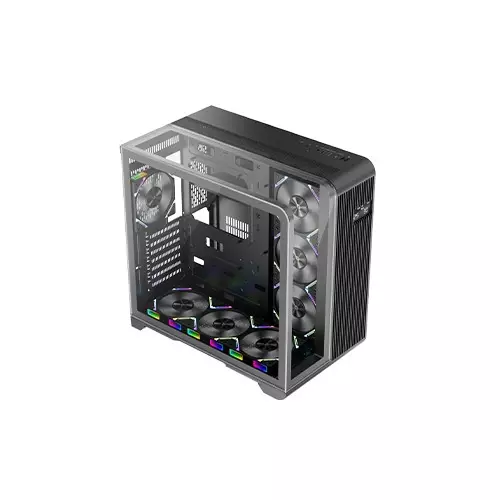 1stPlayer RT7 ATX Mid Tower Gaming Case (Black)-gallery-2