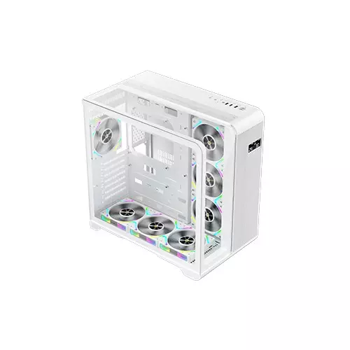 1stPlayer RT7 ATX Mid Tower Gaming Case (White)-gallery-2