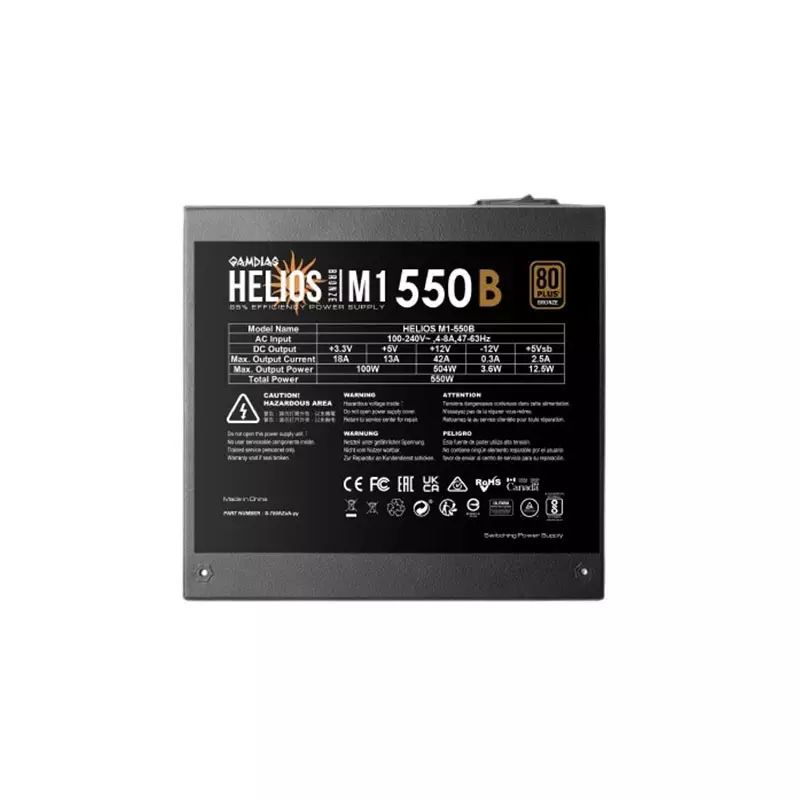 GAMDIAS HELIOS M1-550B 550W 80 PLUS BRONZE POWER SUPPLY-gallery-4