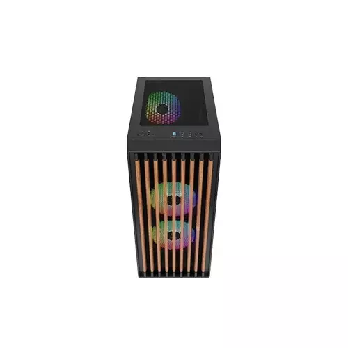 Gamdias AURA GC4 RGB Real Walnut Wood Mesh ATX MID Tower Gaming Case-gallery-2