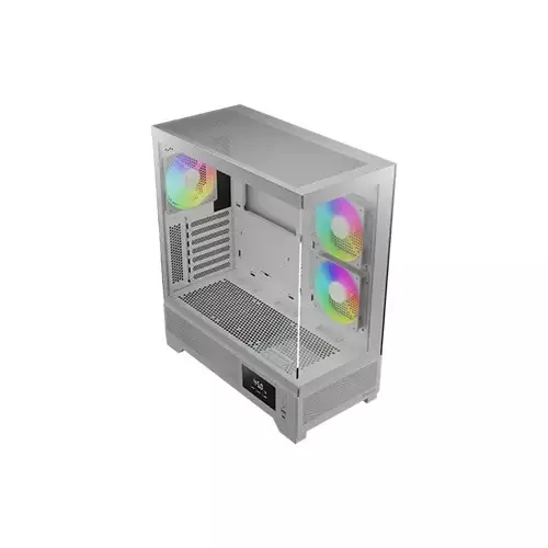 Gamdias ATLAS M1 WH Built-in 120mm 3 ARGB PWM Fans ATX Mid-Tower Gaming Casing (White)-gallery-1