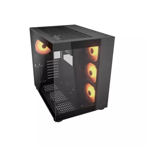Cougar FV150 RGB Mid Tower Micro ATX Dual Chamber Computer Case - Black-gallery-1