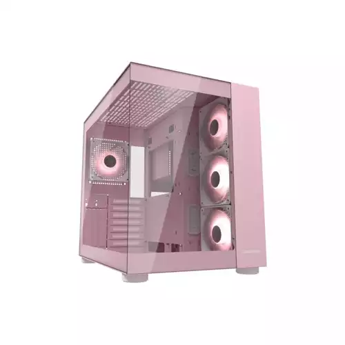 Cougar FV150 RGB Mid Tower Micro ATX Dual Chamber Computer Case - Pink