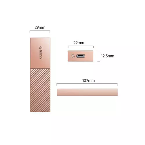 ORICO M206C3-G2 4TB USB3.1 Gen2 Type-C M.2 NVMe SSD Enclosure - Rose Gold-gallery-1