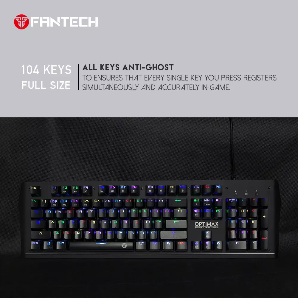 Fantech MK885RGB Optimax Full Size Edition RGB Optical Switch Keyboard-gallery-2