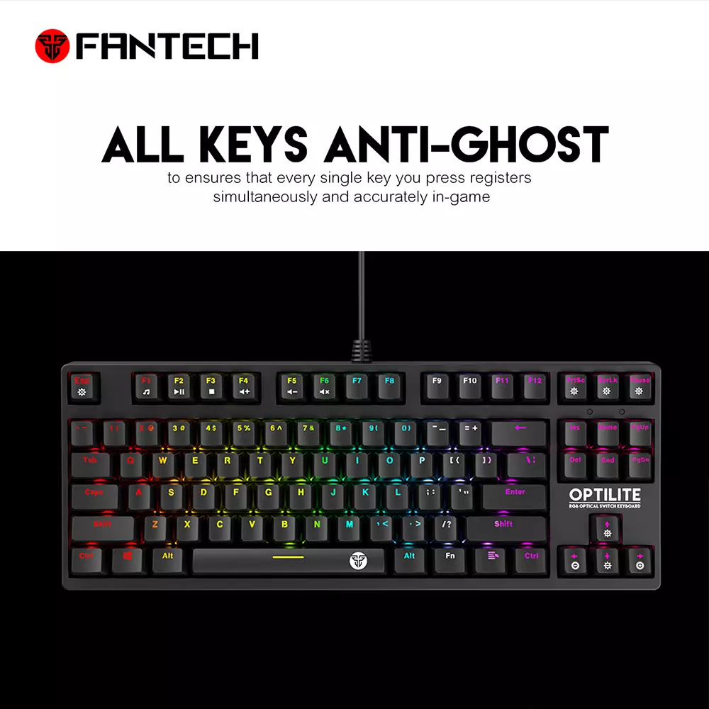 Fantech MK872 RGB Optilite Tournament Edition RGB Optical Switch Keyboard-gallery-1